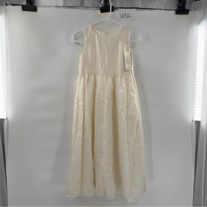 Ann Taylor celebrations cream dress sleeveless size 8 event wedding flower girl